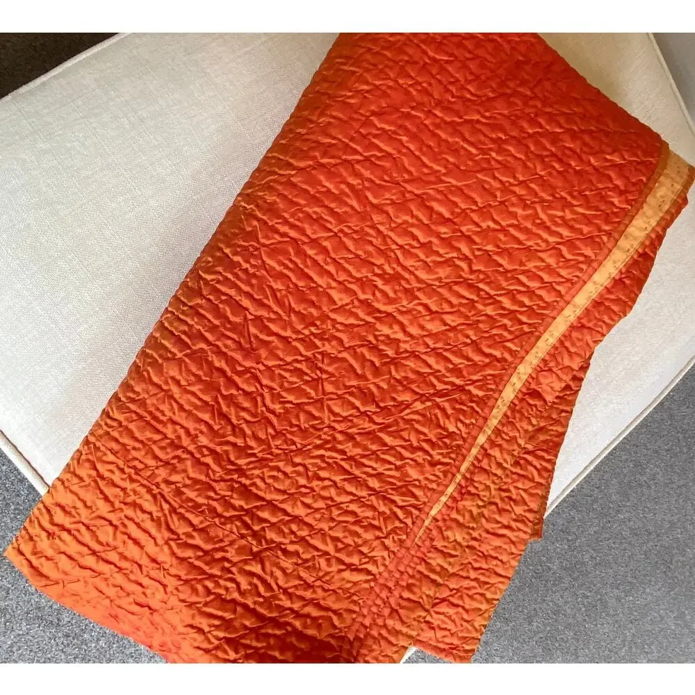 Pine Cone Hill Tangerine Orange Reversible Quilt Coverlet Full/Queen, 94 x 84